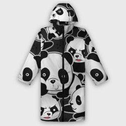 Мужской дождевик 3D Смешные панды