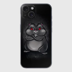 Чехол для iPhone 15 силиконовый с защитой камеры Hamster