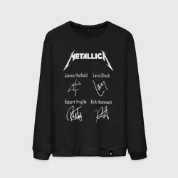 Мужской свитшот хлопок Metallica автографы