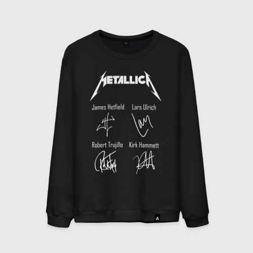 Мужской свитшот хлопок Metallica автографы
