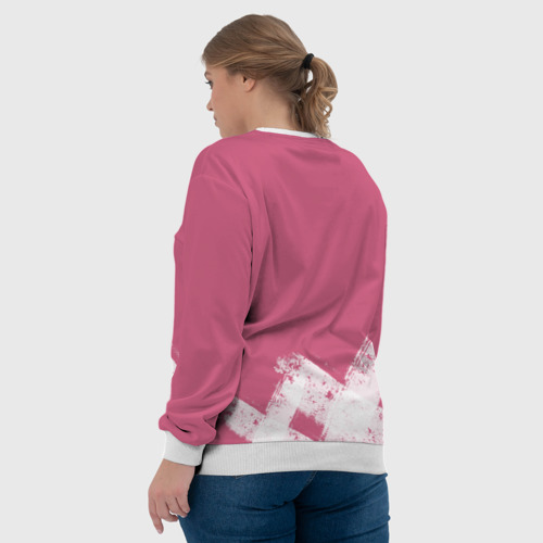 Женский свитшот 3D Мошенница в розовом, цвет 3D печать - фото 7