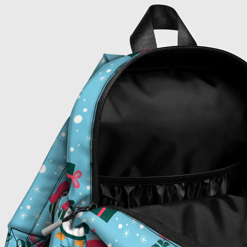 Детский рюкзак 3D с принтом Новогодние Пингвины, фото #4