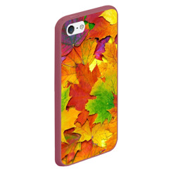 Чехол для iPhone 5/5S матовый Осенние листья - фото 2