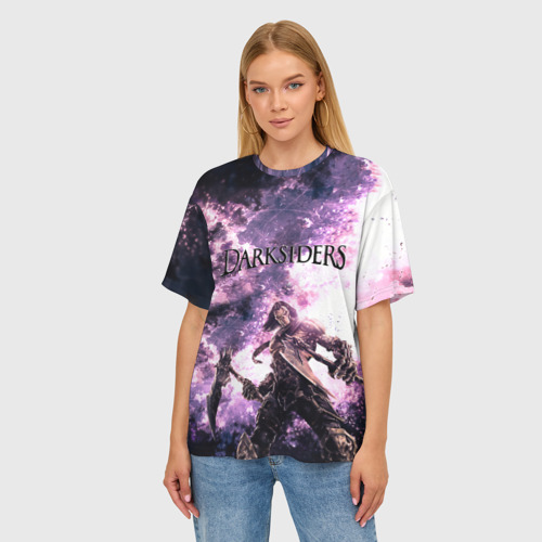 Женская футболка oversize 3D Darksiders 2, цвет 3D печать - фото 3