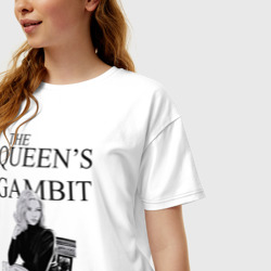 Женская футболка хлопок Oversize The Queen's Gambit - фото 2