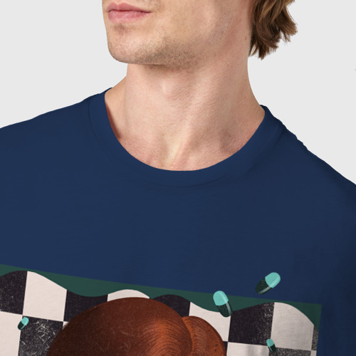 Мужская футболка хлопок the queen's gambit, цвет темно-синий - фото 6