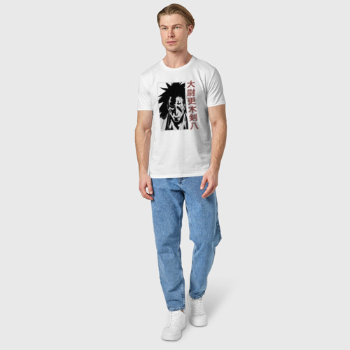 Мужская футболка хлопок Кенпачи Зараки, цвет белый - фото 5