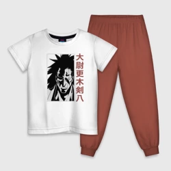 Детская пижама с белой футболкой Кенпачи Зараки
