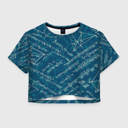 Женская футболка Crop-top 3D Математика