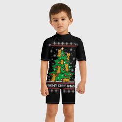 Детский купальный костюм 3D Meowy christmas - фото 2