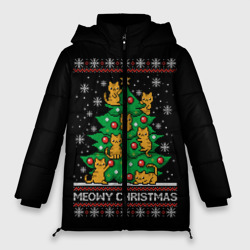 Женская зимняя куртка Oversize Meowy christmas