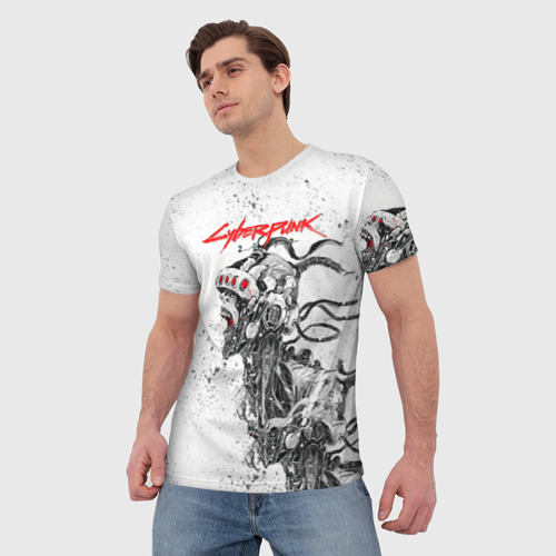 Мужская футболка 3D Cyberpunk 2077, цвет 3D печать - фото 3