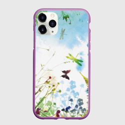 Чехол для iPhone 11 Pro матовый Summer акварель