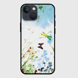 Чехол для iPhone 13 mini Summer акварель