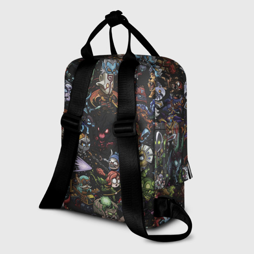 Женский рюкзак 3D с принтом Heros Dota 2, вид сзади #1