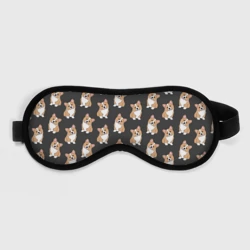 Маска для сна 3D Корги малыши паттерн