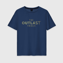 Женская футболка хлопок Oversize The Outlast Trials logo