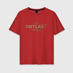 Женская футболка хлопок Oversize The Outlast Trials logo