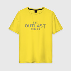 Женская футболка хлопок Oversize The Outlast Trials logo