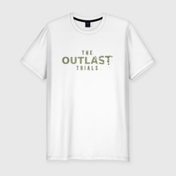 Мужская футболка хлопок Slim The Outlast Trials logo