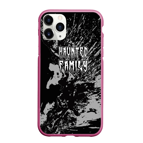 Чехол для iPhone 11 Pro Max матовый Haunted Family лейбл Kizaru, цвет малиновый