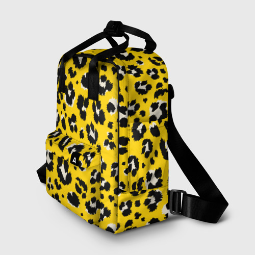 Женский рюкзак 3D Желтый леопард - фото 2