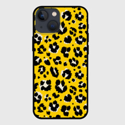 Чехол для iPhone 13 mini Желтый леопард