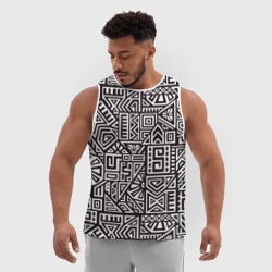 Мужская спортивная майка 3D Лабиринты - фото 2