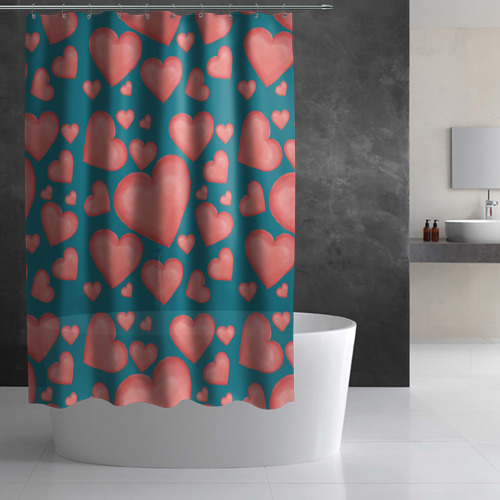 Штора 3D для ванной Любовь моровь - фото 2