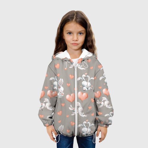 Детская куртка 3D Влюбленные, цвет белый - фото 4