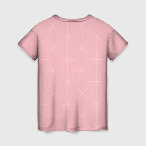 Женская футболка 3D Незуко розовый, цвет 3D печать - фото 2