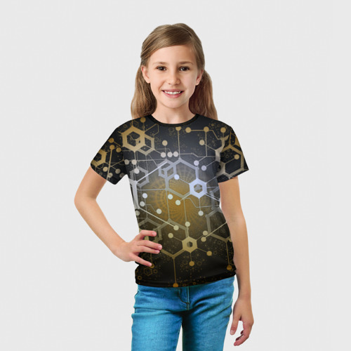 Детская футболка 3D Blockchain технология, цвет 3D печать - фото 5