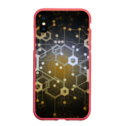 Чехол для iPhone XS Max матовый Blockchain технология