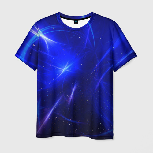Мужская футболка с принтом Космический вихрь, вид спереди №1