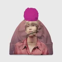 Шапка 3D c помпоном BTS