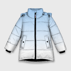 Зимняя куртка для девочек 3D Небесно-голубой градиент