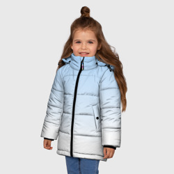 Зимняя куртка для девочек 3D Небесно-голубой градиент - фото 2