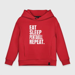 Детское худи Oversize хлопок EAT sleep Pentakill repeat