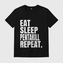 Мужская футболка хлопок EAT sleep Pentakill repeat
