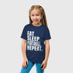 Детская футболка хлопок EAT sleep Pentakill repeat - фото 2