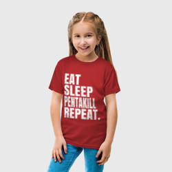 Детская футболка хлопок EAT sleep Pentakill repeat - фото 2