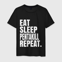 Мужская футболка хлопок EAT sleep Pentakill repeat
