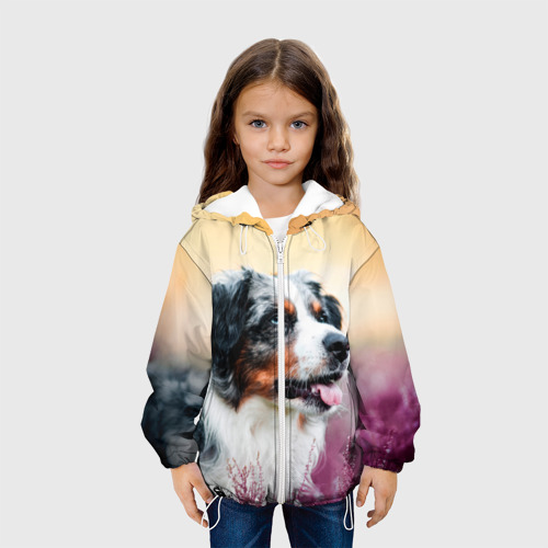 Детская куртка 3D Австралийская Овчарка, цвет белый - фото 4