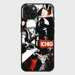 Чехол силиконовый для Apple iPhone 15 матовый Bleach Ичиго Курасаки Панель манги