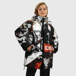 Женская зимняя куртка Oversize Bleach Ичиго Курасаки Панель манги - фото 2