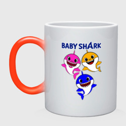 Кружка хамелеон Baby Shark