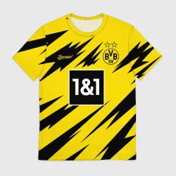 Мужская футболка 3D Borussia домашняя сезон 20-21