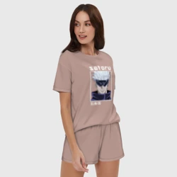 Женская пижама с шортиками хлопок Годжо Сатору - фото 2