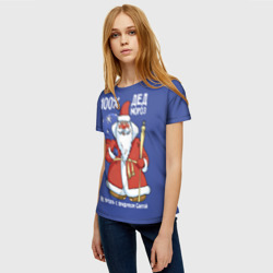 Женская футболка 3D 100 процентный дед Мороз - фото 2