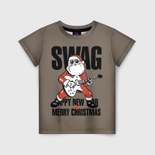 Детская футболка 3D SWAG Санта Клаус, цвет 3D печать
